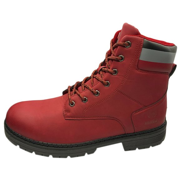 NWT ECKO UNLTD AUTHENTIC MEN'S RED CASUAL HIKING BOOTS SHOES SIZE 9.5 - Picture 4 of 6